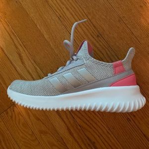 adidas cloudfoam pink grey women’s sneakers size 37.5